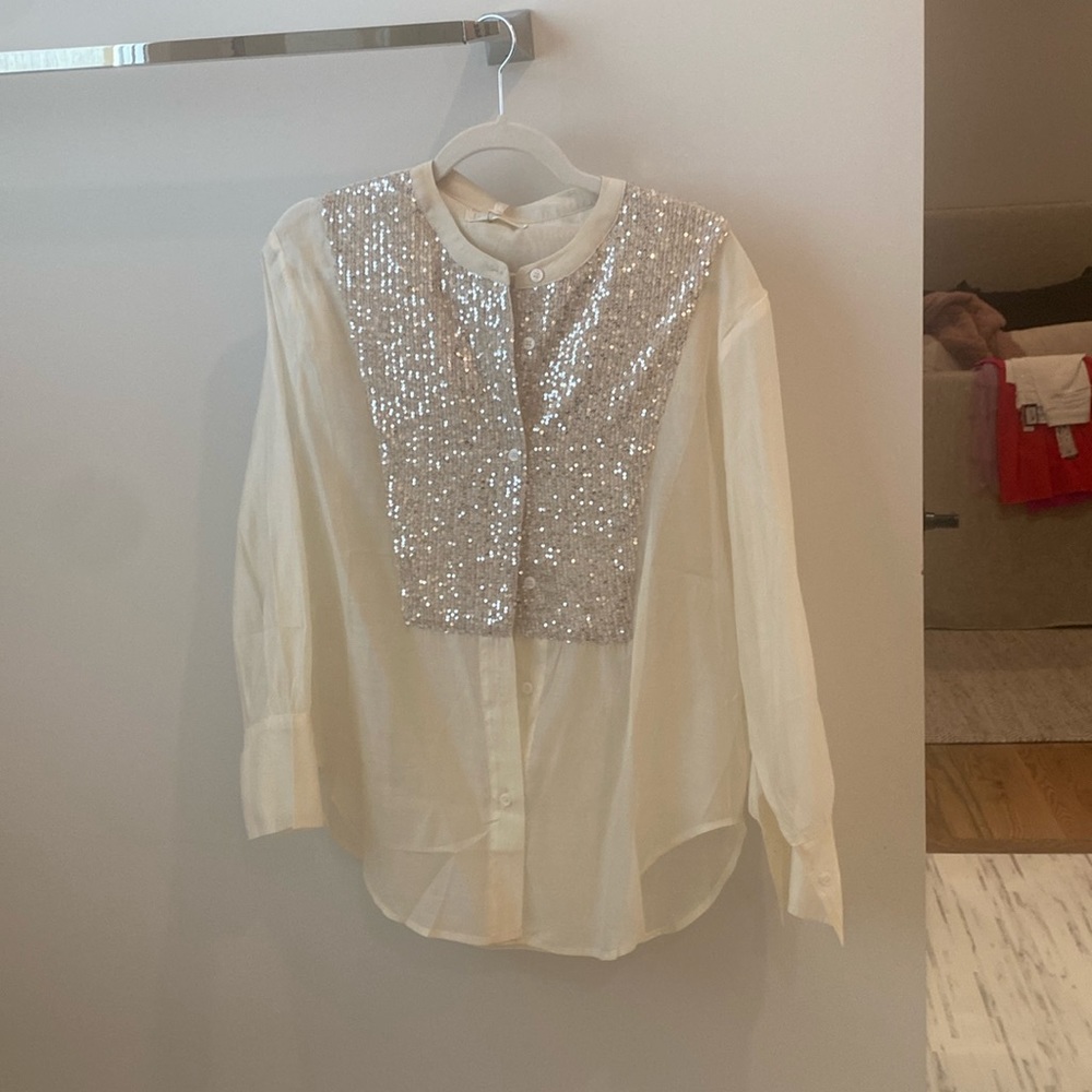 Brand new gold sequins good to be dressed up or down!